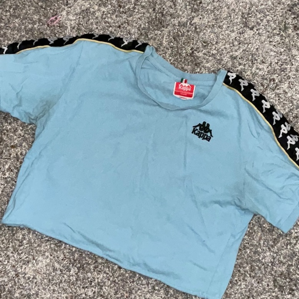 Kappa bright blue t shirt / cropped